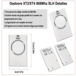 T�l�commande � code tournant 868 mhz xt2 xt4 slh lr pour ouvre - portes de garage, compatible avec les ...