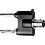 Teleg�rtner - 100023659 adaptateur de mesure bnc femelle - banane m�le 4 mm, banane m�le 4 mm noir, argent ...