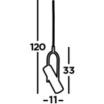 Searchlight - telescope 1lt abatjour cylindre suspension, m�tal noir mat gu10 max 50w