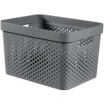 Les tendances - coffre de rangement curver infinity dots 17l anthracite