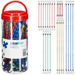 Tendeur, lot de 24, sandow pour voiture et v�lo, 5 tailles, universel, avec crochet, plusieurs couleurs ...