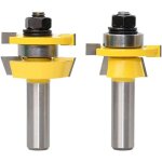 Tenon groove milling cutter bit set de meuble, verrouillage mitre set cutter de fraisage tenon avec poign�e ...