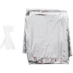 Tente de survie imperm�able jetable pour animaux de compagnie, en film aluminium, avec corde en nylon ...