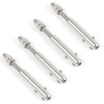 Terminal pour c�ble m�tallique terminal � vis pour c�ble m�tallique 4 mm - 4 pi�ces et cl� en l - tendeur ...