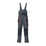 Terratrendjob - pantalon pour hommes taille 54 gris fonc / noir / orange 65 % pes / 35 % coton