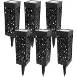 Borne solaire photophore - lot de 6 Borne solaire photophore - lot de 6