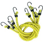 Sandow tendeur lastique 80cm avec crochets - lot de 4 - 10 mm - noir