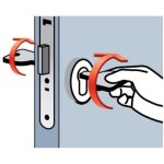 Tesa securit - cylindre double type t60 laiton nickel 5 cls rversibles fonction dbrayable 45x 45 ...