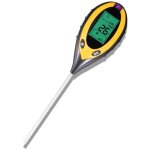 Testeur d'humidit� de sol 4 en 1, kit de test num�rique du sol, ph, temp�rature, soleil, humidit�, acidit� ...