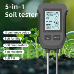 Testeur de sol 5 - en - 1 avec �cran lcd et double sonde ? haute pr�cision ph, humidit�, temp�rature, ...