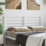 T�te de lit m�tal blanc 120 cm vidaxl