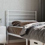 T�te de lit m�tal blanc 80 cm vidaxl