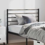 T�te de lit m�tal noir 100 cm