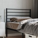 T�te de lit m�tal noir 80 cm vidaxl