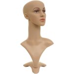 T�te de mannequin pivote � 360� pr�sentation de perruques bijoux lunettes femme 55 cm 040008614