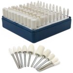 T�te de polissage en feutre de laine mont�e sur mandrin accessoires de polissage de point de polissage ...