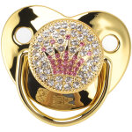 T�tine en silicone ultra l�g�re et douce pour nouveau - n�s 6 - 18 mois avec strass dor�