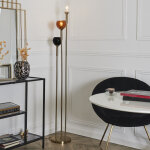 The home deco factory ? lampadaire tr�pied en verre fum� ? hauteur 1m50 ? style art d�co ? �clairage ...