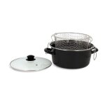 The kitchenette - friteuse - menastyl - 3645580 - acier émaillé - noir - 26 cm - avec couvercle et panier ... The kitchenette - friteuse - menastyl - 3645580 - acier émaillé - noir - 26 cm - avec couvercle et panier ...