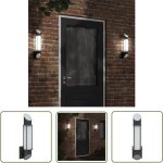 The living store - applique murale d'ext�rieur noir acier inoxydable - applique murale exterieure - �clairage ...