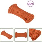 The living store corde de bateau orange 3 mm 25 m polypropyl�ne - corde de bateau - corde polypropylene ...