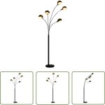 The living store lampadaire 200 cm 5 x e14 noir et dor - lampadaire moderne - lampadaire design - lampadaire ...
