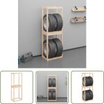 The living store porte - pneus 63x40x180 cm bois de pin massif - support pneu - �tag�re pneu - rangement ...