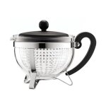 Thiere - bodum - chambord - 1 l - verre - acier inoxydable - gris