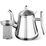 Th�i�re inox 1l, infuseur amovible, double paroi, compatible plaque induction / gaz.