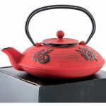 Thire japonaise rouge patine en fonte 0. 8 litre