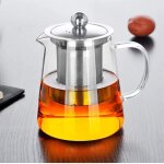 Th�i�re en verre carr�e tasse de bouteille r�sistant � la chaleur avec infuseur parfait pour le th� et ...