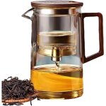 Th�i�re en verre avec passoire - filtre � th� en verre - s�paration de