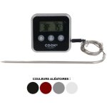 Thermo - sonde de cuisson - easy make - minuteur int�gr� - alerte de cuisson - assortiment de coloris ...