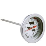 Thermom�tre analogique r�sistant � la chaleur pour cuisiner, r�tir, griller, fumer, support pour casserole, ...
