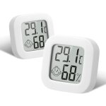 Thermom�tre hygrometre int�rieur, 2pcs mini thermom�tre hygrom�tre digital � haute pr�cision, moniteur ...