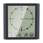 Thermomètre et hygromètre numérique multifonctions, horloge murale minimaliste carrée avec calendrier, ... Thermomètre et hygromètre numérique multifonctions, horloge murale minimaliste carrée avec calendrier, ...