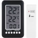 Thermom�tre interieur exterieur sans fil avec horloge num�rique station meteo sans fil avec capteur ext�rieur, ...