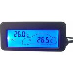 Thermometre interieur exterieur pour voiture dc12v thermom�tre num�rique thermom�tre de voiture r�tro ...