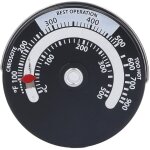 Thermom�tre magn�tique pour po�le 0 - 500? cadran jauge de thermom�tre de haute pr�cision compteur de ...