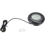 Thermom�tre num�rique lcd rond magn�tique � ventouse pour aquarium et terrarium