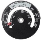 Thermom�tre de po�le magn�tique thermom�tre de tuyau de po�le � feu pour le compteur de temp�rature pour ...
