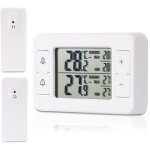 Thermom�tre de r�frig�rateur, thermom�tre de cong�lateur avec 2 capteurs sans fil, thermom�tre int�rieur ...