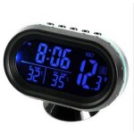 [jamais utilis�] thermometre de voiture horloge numerique dc 12v horloge automobile led lumineux auto ...