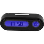 Thermom�tre de voiture voltm�tre horloge, 2 en 1 int�rieur de v�hicule de voiture mini montre �lectronique ...