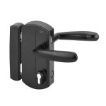 Boitier de serrure en applique double entre  fouillot pour portail, rversible, axe 61. 5mm, 81. 5x170mm, ...