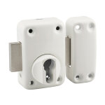 Thirard - boitier de verrou capital en applique  cylindre pour porte d'entre, blanc
