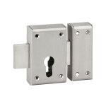 Boitier de verrou double entre inox pour porte d'entre  cylindre, inox - thirard