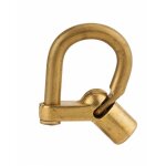 Cadenas d'artillerie 129 c  talon coud anse laiton vis demi - lune - thirard