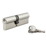 Cylindre � cl� crant�e 40 x 50 mm 3 cl�s avec vis de 40 mm nickel� - thirard