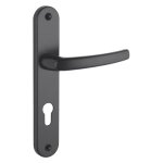 Thirard - ensemble de poign�es pour porte d'entr�e sultane trou de cylindre, carr� 7mm, entr'axes 195mm, ...